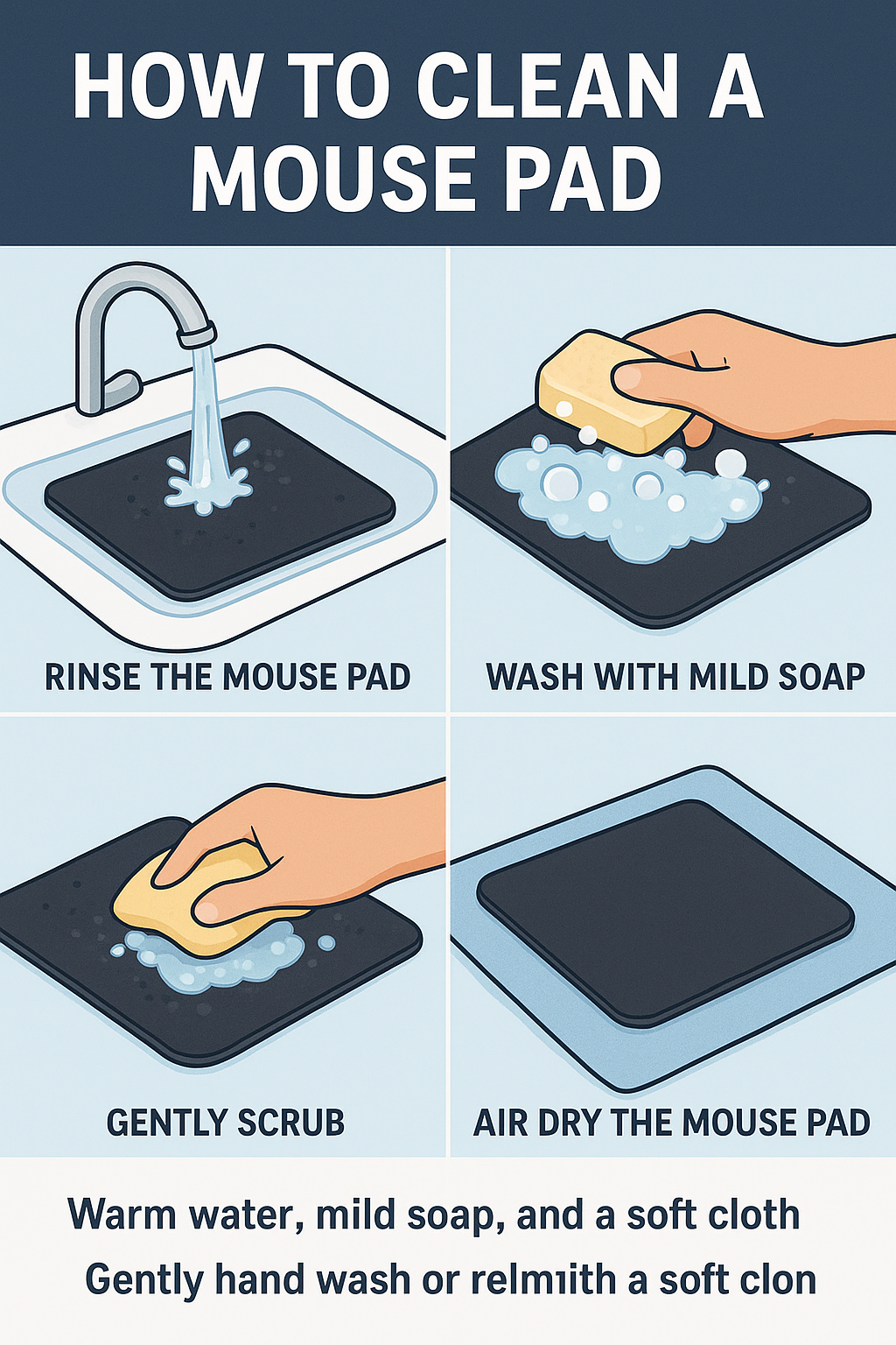 how to clean a mouse pad