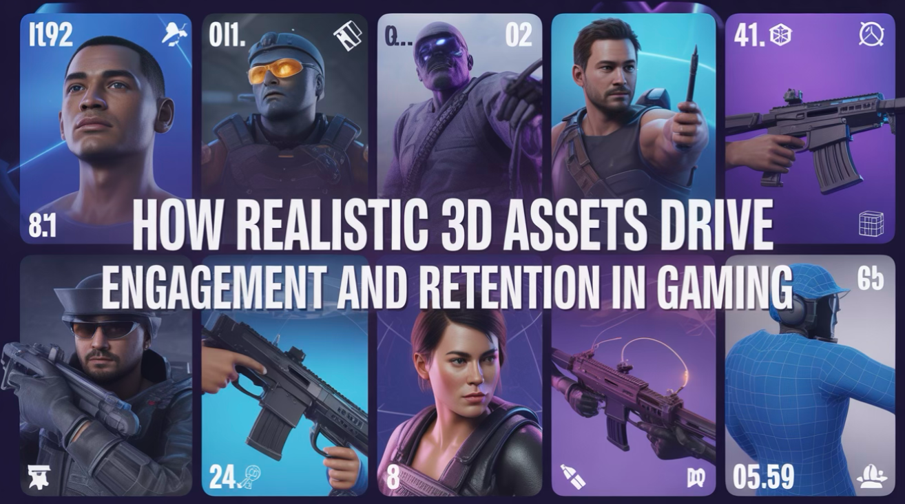 Realistic 3D assets for engagement