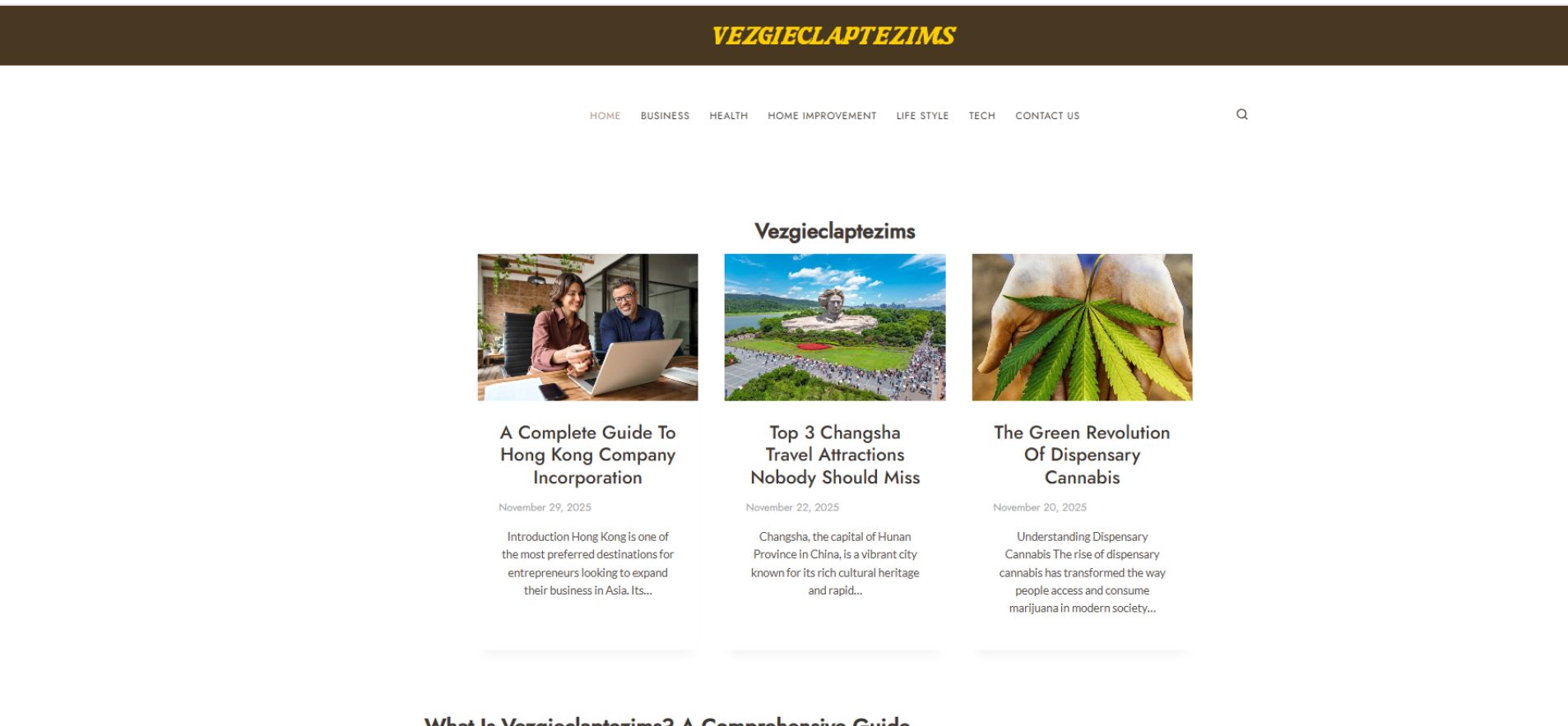 Vezgieclaptezims website