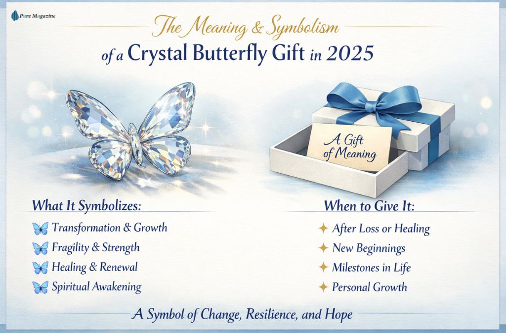 crystal butterfly gift