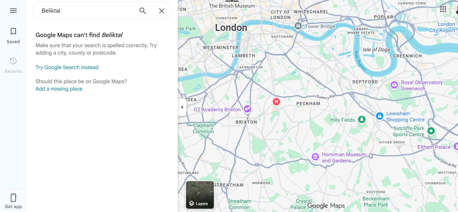 Beliktal google maps