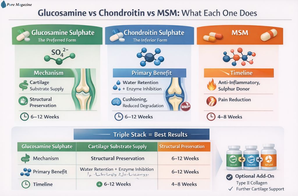 Glucosamine vs Chondroitin vs MSM