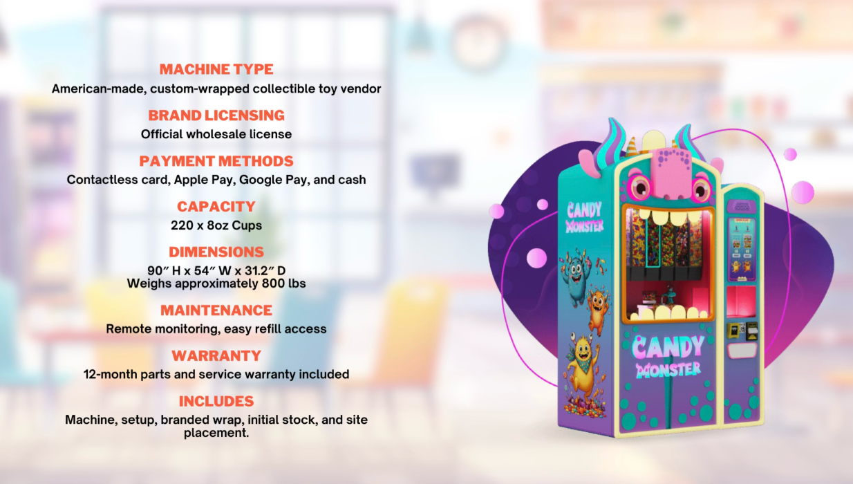 Candy Monster Vending Machine