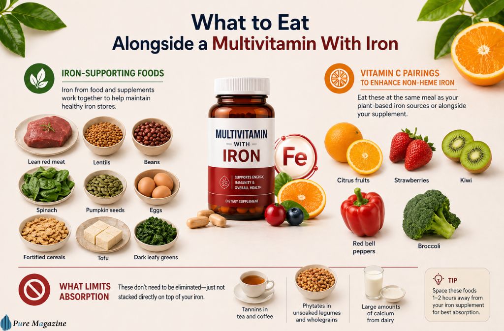 What to Eat Alongside a Multivitamin With Iron