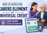 how to apply for carers element of universal credit